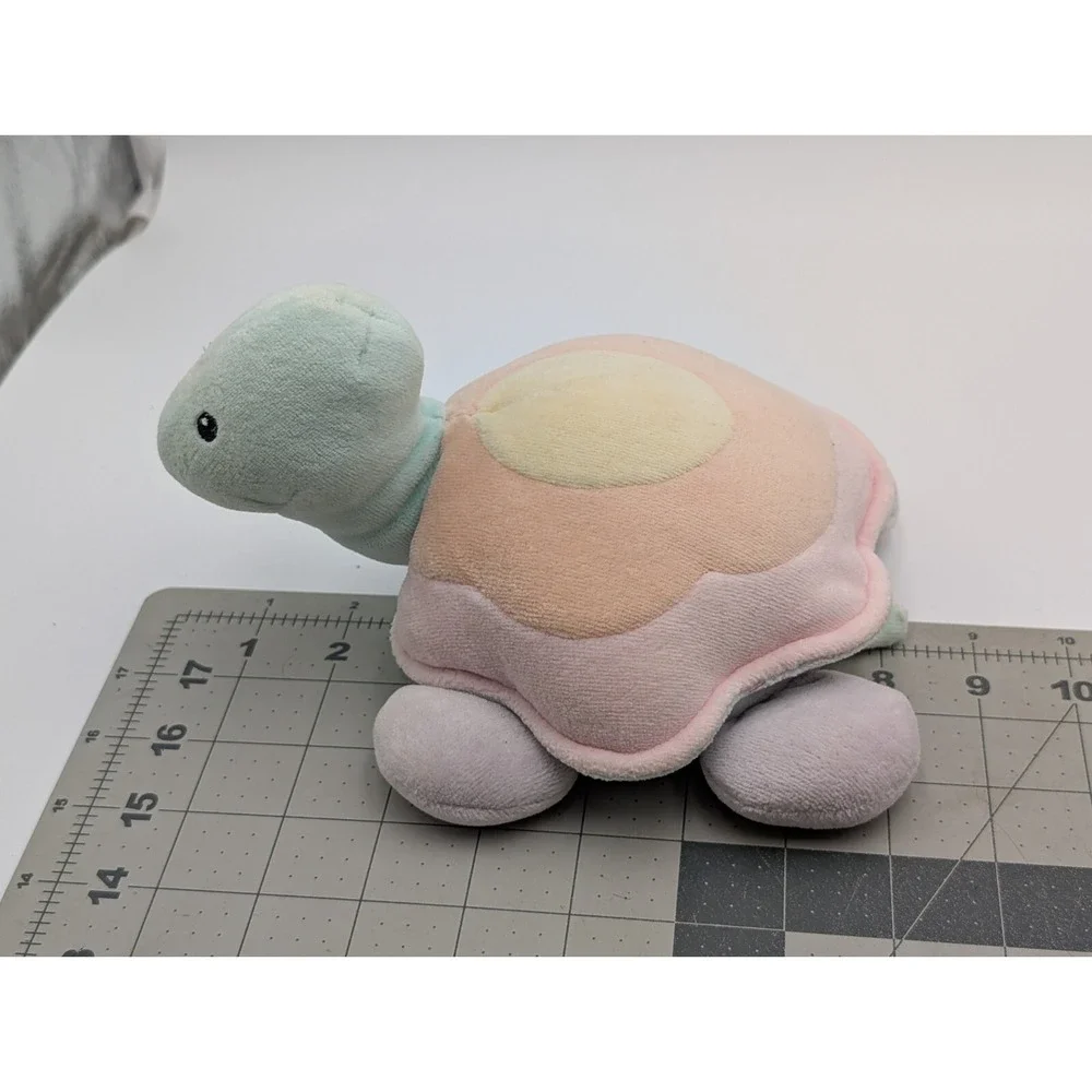 Baby Gund Rainbow Racer Turtle Plush 5696 Pastel Stuffed Animal Toy‎